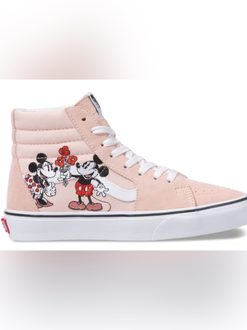 Vans x Disney Sk8-Hi Mickey Minnie Mouse 90th Anniversary Pink Sneakers Womens 8
